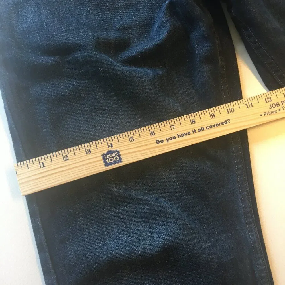 Lee Dungarees Vintage Slim Jeans Mens Size 36 Lightly Distressed Dark Wash